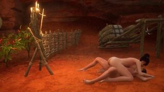 Outdoor Lesbian Missionary Tribbing Second Part 4K