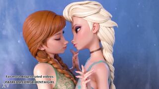 Frozen Ana and Elsa cosplay - Uncensored Hentai AI generated