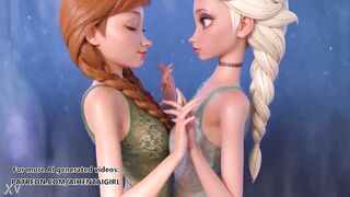 Frozen Ana and Elsa cosplay - Uncensored Hentai AI generated