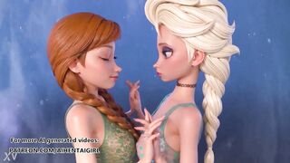 Frozen Ana and Elsa cosplay - Uncensored Hentai AI generated