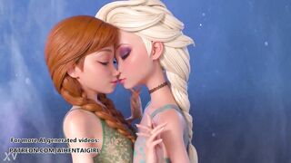 Frozen Ana and Elsa cosplay - Uncensored Hentai AI generated