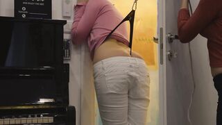 Piano Teacher Wedgie and Spanking her Student