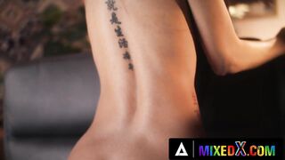 MIXEDX Two Hot Babes Lick Each Other s Wet Pussies While Busty MILF Pleasures Herself Watching (Christina Shine, Lia Lin, Lia Lin)