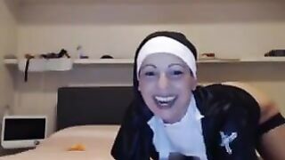 Lesbians nun horny show