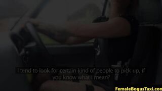 Stockinged taxi lesbian pussylicking lesbian