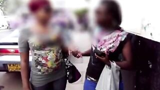 Chunky African babe fucks slim honey