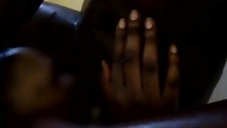 Chunky African babe fucks slim honey