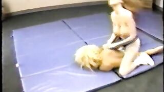 Topless female wrestling and boxing