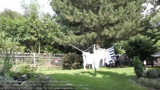 No Panties Mini Skirt Short Skirts Barbeque Party with Hot Tight Shaved Pussy Girls Outdoors