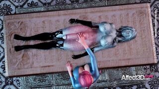 Big Boobs Babe Awakening The Futanari Demon In A 3D Animation