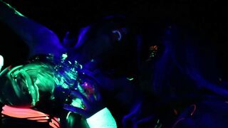 Abigail Mac and Ava Adams Blacklight Sex Party