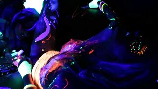Abigail Mac and Ava Adams Blacklight Sex Party