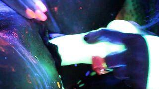 Abigail Mac and Ava Adams Blacklight Sex Party
