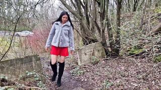 Nude outdoor and pissing