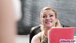 Sophia Locke and Cherry Kiss fucks hot college student Gal Ritchie