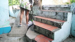 I suck the neighbor's pussy in the driveway of her house, while her husband works