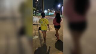 are you sure? two nasty STRANGE PISSING squirts in public in Colombia