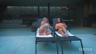 Pool party with my friend's boyfriend, who was dying to eat my ass. watch full on cassiflix