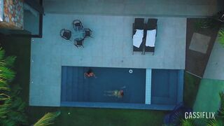 Pool party with my friend's boyfriend, who was dying to eat my ass. watch full on cassiflix