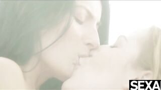 Cute lesbians can't get enough of licking each other's pussy