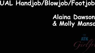 ATK Girlfriends - Alaina Dawson & Molly Manson: Smoke & Footjob Threesome!