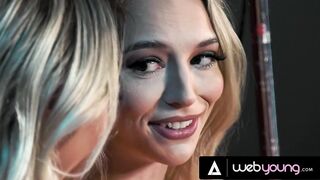 Hot Blonde Babes Have Hard Sex On Stage