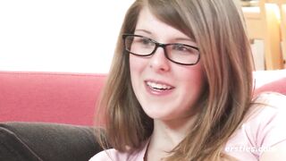 Ersties - Jada Stretches Out Before Fingering Her Hairy Pussy