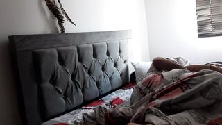 I masturbated in my stepdad's room while he was taking a break and he noticed and ended up destroyin