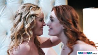 Lesbian milf Charlie Forde licks big tits Siri Dahls armpit