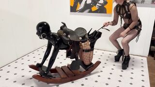 Mistress and the latex Pony