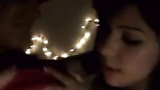 Sweet THREESOME at a college party (1 MAN, 2 GIRLS)