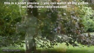 Veneisse lesbian outdoor walk with eggplant