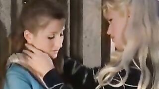 Lesbian ladies of castle in Medieval Ages