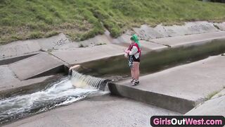 Girls Out West - Hot lesbian sex in public