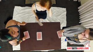 Three Women Play a Strip Card Game That Ends up in Nudity