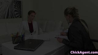 Casting agent fingerfucked by client beauty