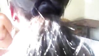 African hottie fucks plump girlfriend