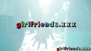 Girlfriends Best friends licking shaved pussy