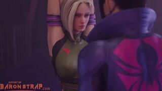 Cammy and Juri Lesbian Foot Tickle Domination