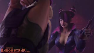 Cammy and Juri Lesbian Foot Tickle Domination