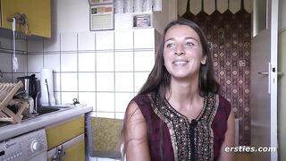 Ersties - Blue Eyed Tanja Fingers Her Wet and Hairy Pussy