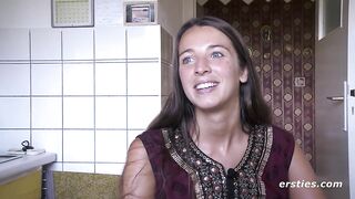 Ersties - Blue Eyed Tanja Fingers Her Wet and Hairy Pussy