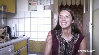 Ersties - Blue Eyed Tanja Fingers Her Wet and Hairy Pussy