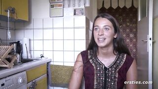 Ersties - Blue Eyed Tanja Fingers Her Wet and Hairy Pussy