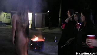 College s Being Hazed In The Woods on HazeHer (za9339)