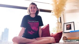 Ersties - Cute Daphne Masturbates On a Window Sill For All To See