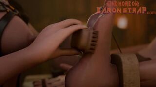 Yen Tickles Ciri's Oiled Feet