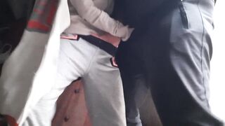 First we cum in our clothes, then we cum on our hands, and then we cum in each other’s hands