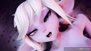 The elven secret and the dragon with her two cocks