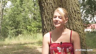 Ersties - Isabella masturbates with toys outdoors